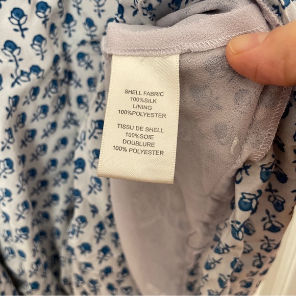 Rebecca Taylor Silk Blue and White Patterned Dress - Picture 6 of 11